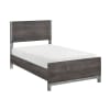 Zephyr Twin Panel Bed in Brownish Gray and Antique Silver Finish by Home Elegance - HEL-1577DGT-1 - Image 3 of 0