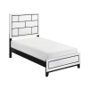 Davi Contemporary Twin Bed in White Finish by Home Elegance - HEL-1645WHT-1 - Image 1 of 0