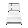 Davi Contemporary Twin Bed in White Finish by Home Elegance - HEL-1645WHT-1 - Image 3 of 0