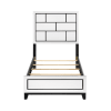 Davi Contemporary Twin Bed in White Finish by Home Elegance - HEL-1645WHT-1 - Image 4 of 0