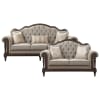 Heath Court Love Seat in Brown by Home Elegance - HEL-16829-2 - Image 3 of 0