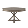 Cardano 5 Piece Round Table Dining Set in Driftwood Light Brown by Home Elegance - HEL-1689BR-54-5 - Image 3 of 0