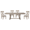 Cardano 7 Piece Dining Set in Driftwood Light Brown by Home Elegance - HEL-1689BR-96-7 - Image 2 of 0