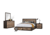 Miter 6 Piece Bedroom Set in 2-Tone by Home Elegance - HEL-1762-1-4 - Image 2 of 0