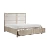 McKewen Footboard Storage Queen Platform Bed in Light Gray Finish by Home Elegance - HEL-1820N-1 - Image 4 of 0