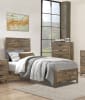 Mandan Twin Bed in Weathered Pine Finish by Home Elegance - HEL-1910T-1 - Image 1 of 0