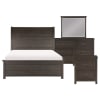 Hebron Queen Bed in Dark Cherry by Home Elegance - HEL-1923-1 - Image 5 of 0