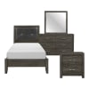 Edina 4 Piece Youth Bedroom Set in Dark Gray Finish by Home Elegance - HEL-2145TNP-1-4 - Image 2 of 0