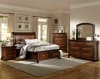 Cumberland Queen Sleigh Platform Bed with Footboard Storages in Medium Brown by Home Elegance - HEL-2159-1 - Image 2 of 0
