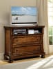 Cumberland Queen Sleigh Platform Bed with Footboard Storages in Medium Brown by Home Elegance - HEL-2159-1 - Image 3 of 0