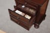Cumberland Queen Sleigh Platform Bed with Footboard Storages in Medium Brown by Home Elegance - HEL-2159-1 - Image 5 of 0