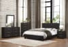 Lorenzi Queen Platform Bed in Black Vinyl by Home Elegance - HEL-2220-1 - Image 2 of 0
