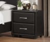 Lorenzi Twin Platform Bed in Black Vinyl by Home Elegance - HEL-2220T-1 - Image 3 of 0