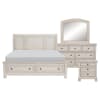 Bethel Queen Bed in Wire-Brushed White by Home Elegance - HEL-2259W-1 - Image 5 of 0