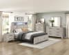 Everett Storage Headboard Queen Bed in Gray Finish by Home Elegance - HEL-2332-1 - Image 2 of 0