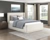 Carmel Queen Platform Bed in Textured Fabric Upholstery by Home Elegance - HEL-2396BE-1 - Image 1 of 0