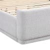 Carmel Queen Platform Bed in Textured Fabric Upholstery by Home Elegance - HEL-2396LG - Image 4 of 0
