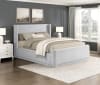 Carmel Full Platform Bed in Textured Fabric Upholstery by Home Elegance - HEL-2396LGF-1 - Image 1 of 0