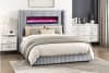 Fitzroy Upholstered Queen Panel Bed with Electric Fireplace in Espresso Finish by Home Elegance - HEL-2411 - Image 1 of 0