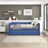 Boynton Twin Daybed with Trundle in Blue Fabric by Home Elegance - HEL-4691BU - Image 1 of 0