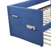 Boynton Twin Daybed with Trundle in Blue Fabric by Home Elegance - HEL-4691BU - Image 4 of 0