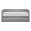 Adra Contemporary Daybed with Pull-Out Trundle in Gray Faux Leather by Home Elegance - HEL-4949GY - Image 4 of 0