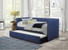 Therese Daybed with Pull-Out Trundle in Blue Fabric by Home Elegance - HEL-4969BU - Image 2 of 0
