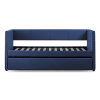 Therese Daybed with Pull-Out Trundle in Blue Fabric by Home Elegance - HEL-4969BU - Image 4 of 0