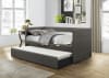 Vining Daybed with Pull-Out Trundle in Dark Gray Fabric by Home Elegance - HEL-4975 - Image 3 of 0