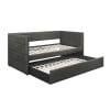 Vining Daybed with Pull-Out Trundle in Dark Gray Fabric by Home Elegance - HEL-4975 - Image 5 of 0