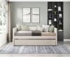 Trudy Twin Daybed with Trundle in Beige Fabric by Home Elegance - HEL-4987BE - Image 2 of 0