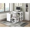 Salina 3 Piece Nesting Desk Set with Stool in White Finish by Home Elegance - HEL-4998WHT - Image 2 of 0