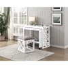 Salina 3 Piece Nesting Desk Set with Stool in White Finish by Home Elegance - HEL-4998WHT - Image 3 of 0