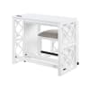 Salina 3 Piece Nesting Desk Set with Stool in White Finish by Home Elegance - HEL-4998WHT - Image 5 of 0