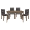 Ahmet 5 Piece Dining Set in Walnut by Home Elegance - HEL-5039BR-48-5 - Image 2 of 0