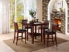 Galena 5 Piece Counter Height Dining Set in Warm Cherry by Home Elegance - HEL-5050-36-5PK - Image 2 of 0
