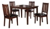 Mosely 5 Piece Dining Set in Dark Brown Cherry by Home Elegance - HEL-5103-5PK - Image 2 of 0