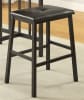 Edgar 3 Piece Counter Height Dining Set with Faux Mable Top by Home Elegance - HEL-5106BK-3PK - Image 3 of 0