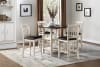 Kiwi 5 Piece Counter Height Dining Set in White Wash and Dark Cherry by Home Elegance - HEL-5162WW-36-5 - Image 1 of 0