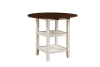 Kiwi 5 Piece Counter Height Dining Set in White Wash and Dark Cherry by Home Elegance - HEL-5162WW-36-5 - Image 2 of 0