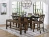 Schleiger 5 Piece Counter Height Dining Set in Burnished Brown by Home Elegance - HEL-5400-36XL-5 - Image 3 of 0