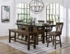 Schleiger 5 Piece Counter Height Dining Set in Burnished Brown by Home Elegance - HEL-5400-36XL-5 - Image 5 of 0