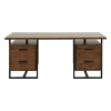 Sedley Storage Writing Desk in Walnut and Rustic Black Finish by Home Elegance - HEL-5415RF-15 - Image 3 of 0