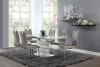 Glissand 5 Piece Dining Set in High Gloss White and Gray-Taupe by Home Elegance - HEL-5599-71-5 - Image 1 of 0