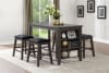 Timbre 5 Piece Counter Height Dining Set in Gray by Home Elegance - HEL-5603-36-5 - Image 1 of 0