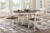 Clover 5 Piece Round Table Dining Set in 2-Tone by Home Elegance - HEL-5656-66-5 - Image 1 of 0