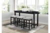 Connected 4 Piece Counter Height Dining Room Set in Black Finish by Home Elegance - HEL-5713BK-4 - Image 2 of 0