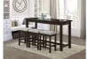 Connected 4 Piece Counter Height Dining Room Set in Espresso Finish by Home Elegance - HEL-5713ES-4 - Image 1 of 0