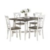 Troy 5 Piece Dining Set in 2-Tone by Home Elegance - HEL-5777WH-5PK - Image 2 of 0