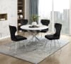 Topeka 5 Piece Round Dining Room Set in Marble Top and Chrome Finish by Home Elegance - HEL-5802-43-5 - Image 1 of 0